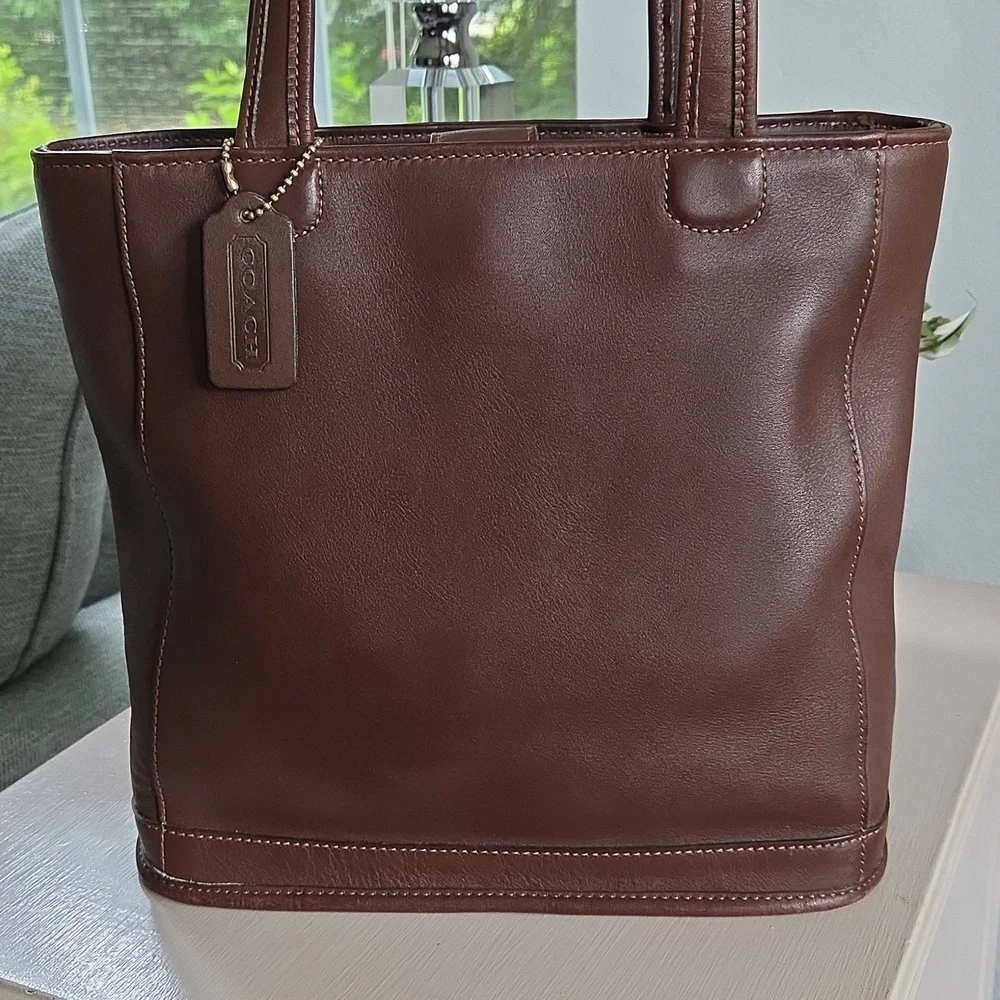 Vintage COACH Mahogany Bleeker Leather Tote Bag - Picture 1 of 14